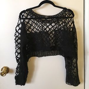 Black long sleeve top